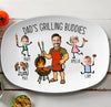 Personalized Dad Grilling Buddies Grilling Platter, Personalized BBQ Tray -  BBQ Gift For Dad, Father's Day Gifts HO82 902566