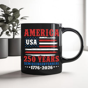 America 250 Years Semiquincentennial Black Mug TH10 894669