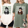 Custom Senior Mom EST.2027 Vintage Photo Comfort Shirt HO82 903248