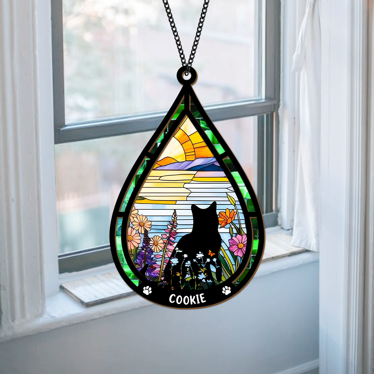 Personalized Cat In Heaven Suncatcher Memorial Gift For Cat Loss CH07 896172