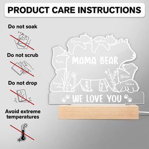 Mama Bear We Love You Personalized LED Night Light Gift For Mom Grandma CH07 895310