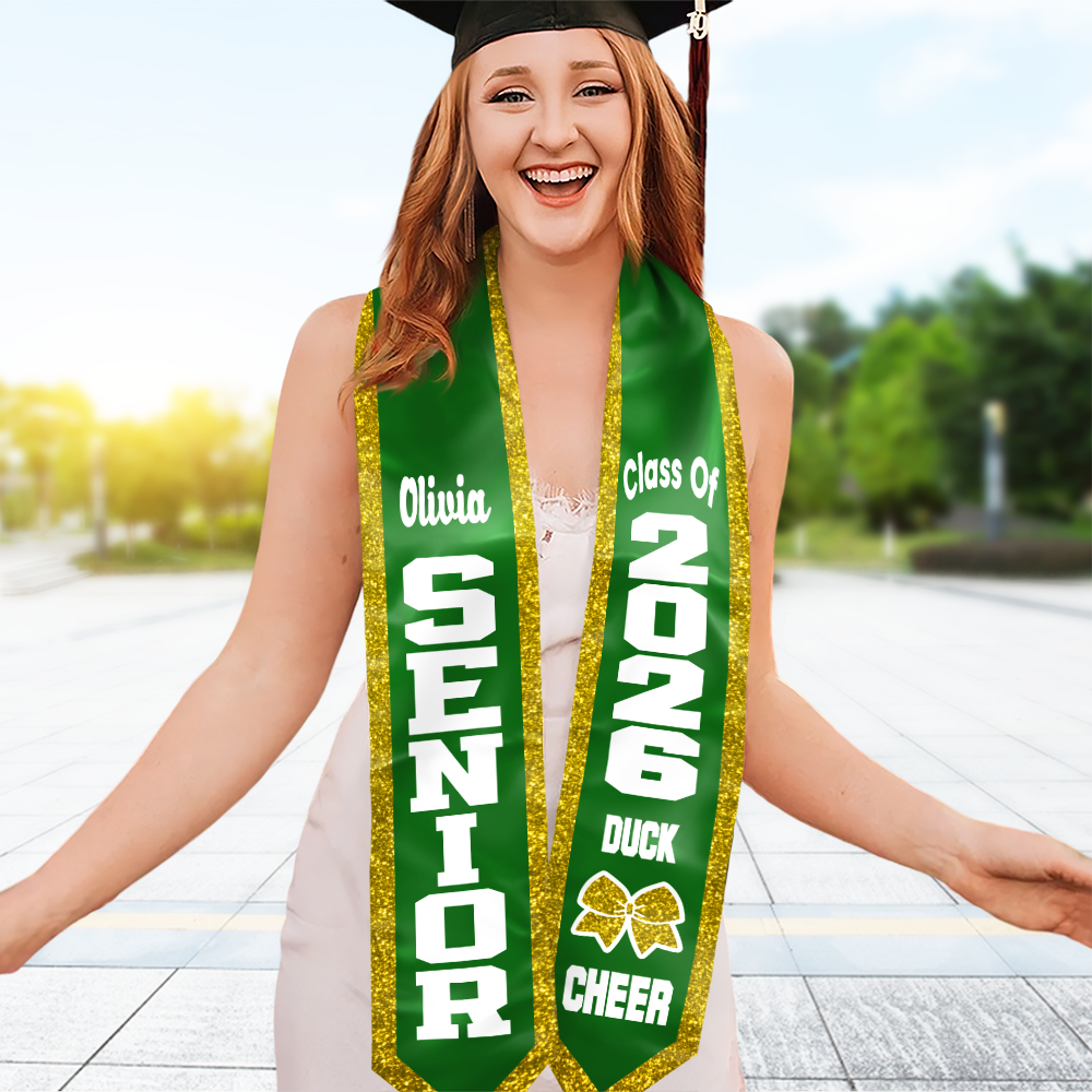 Personalized Senior Graduation Cheer Stole – Cheerleader Graduation Gift HA75 898884