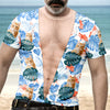Custom Photo Dog Cat Hairy Body Hawaiian Tropical Full Print Men's 3D Shirt LM32 669503