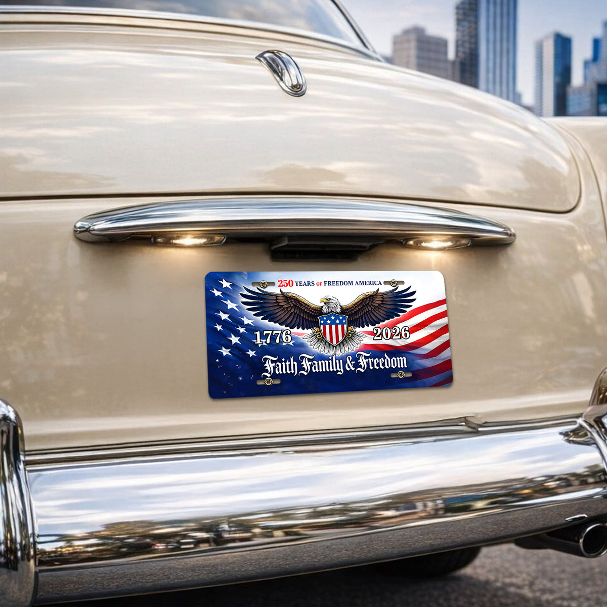 Personalized 250th Anniversary 1776-2026 USA Eagle License Plate HO82 902044