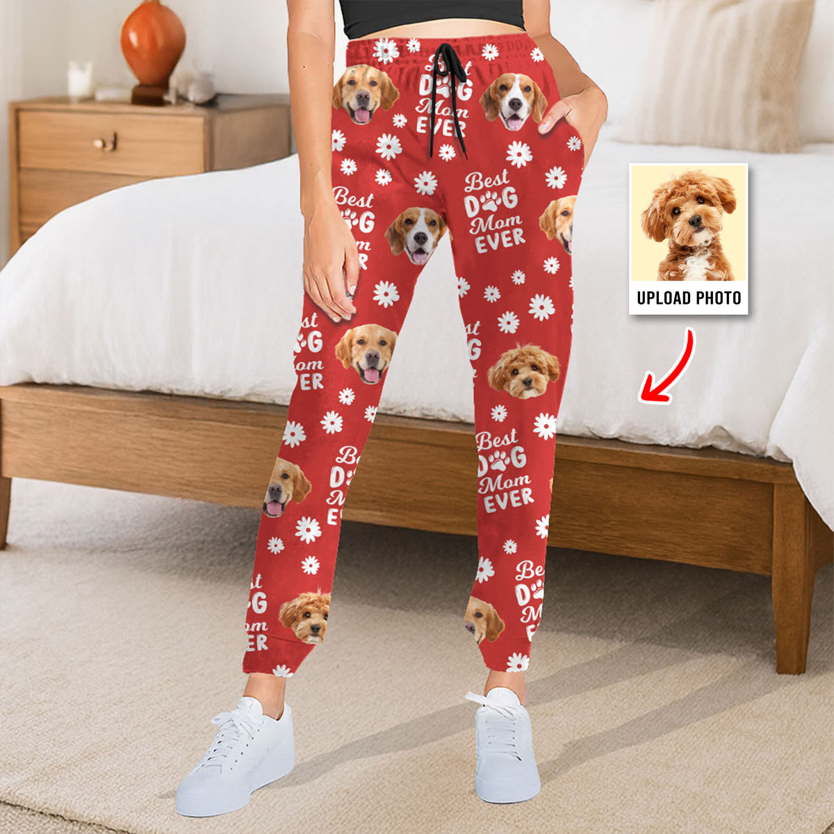 Custom Photo Best Dog Dad Dog Mom Paw Paw - Personalized Sweatpants Gift For Pet Lovers HO82 894380