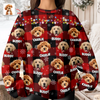 Custom Dog Photo Name Snow Christmas Light Holiday Ugly Sweater CH07 896368