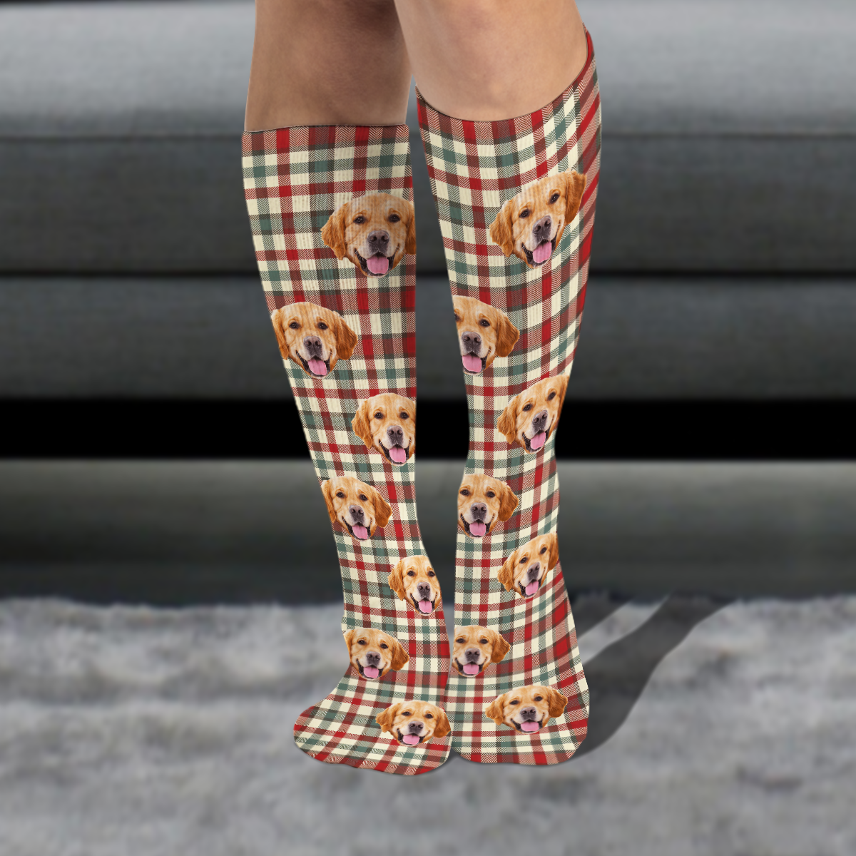 Custom Dog Photo Fluffy Socks Gift for Dog Lovers CH07 896274