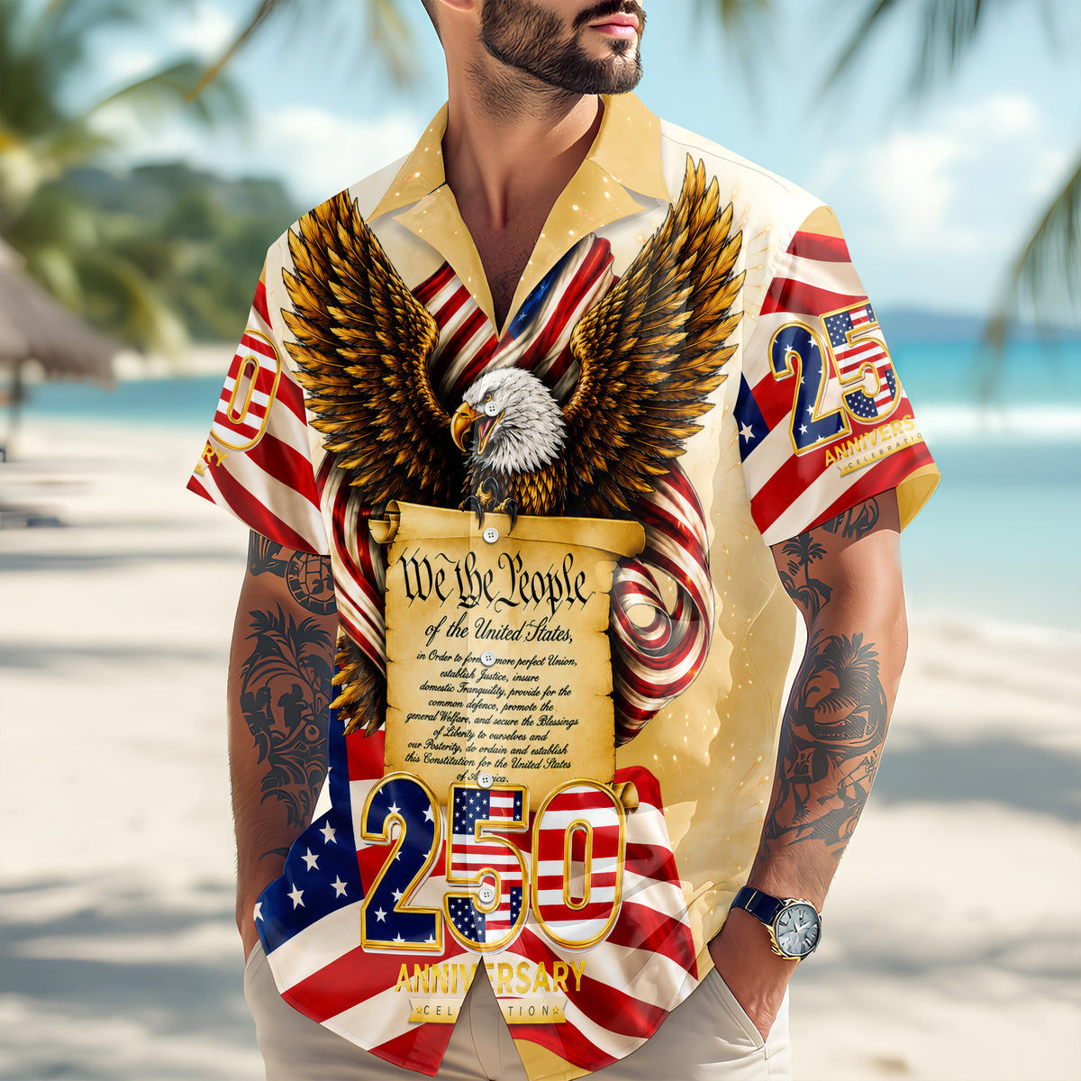 We The People 250 Anniversary Patriotic Hawaii Shirt HA75 921618