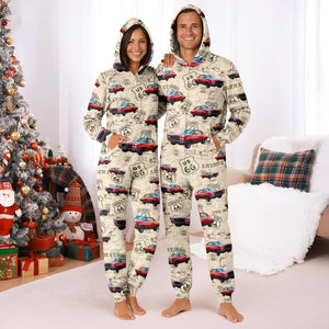 Custom Car Photo With Accessories Pattern Onesie Pajamas HO82 894964