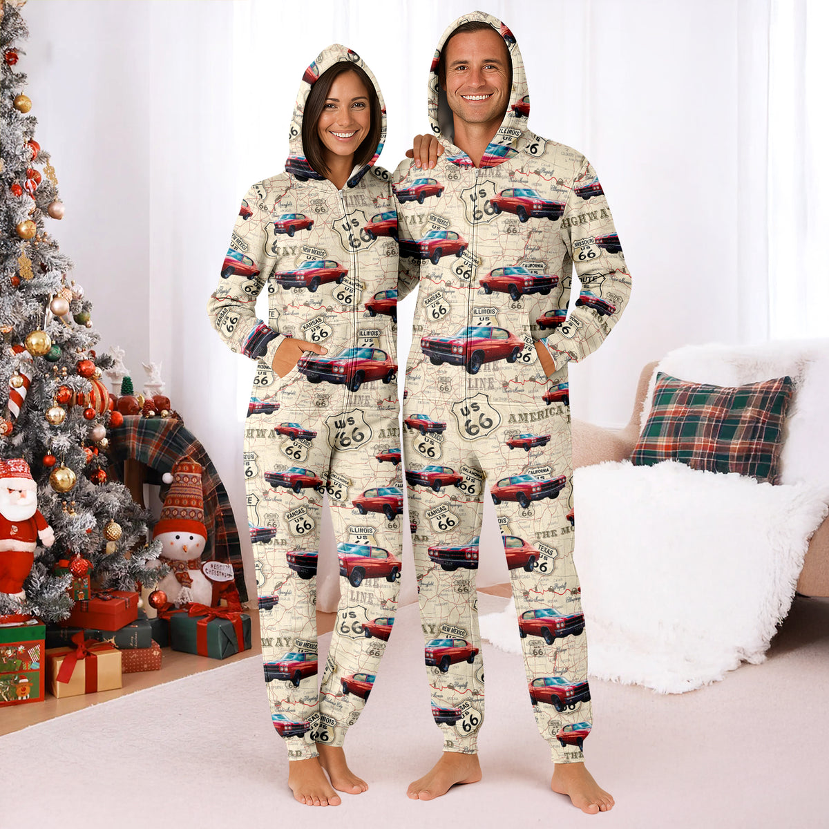 Custom Car Photo With Accessories Pattern Onesie Pajamas HO82 894964