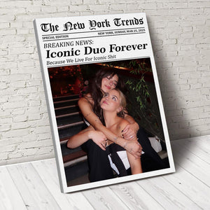 Custom Best Friends Photo Gift - Personalized Newspaper Photo Poster CH07 896478