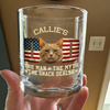 Custom Photo Cat Dad The Man The Myth American Flag Dad Rock Glass HA75 892400