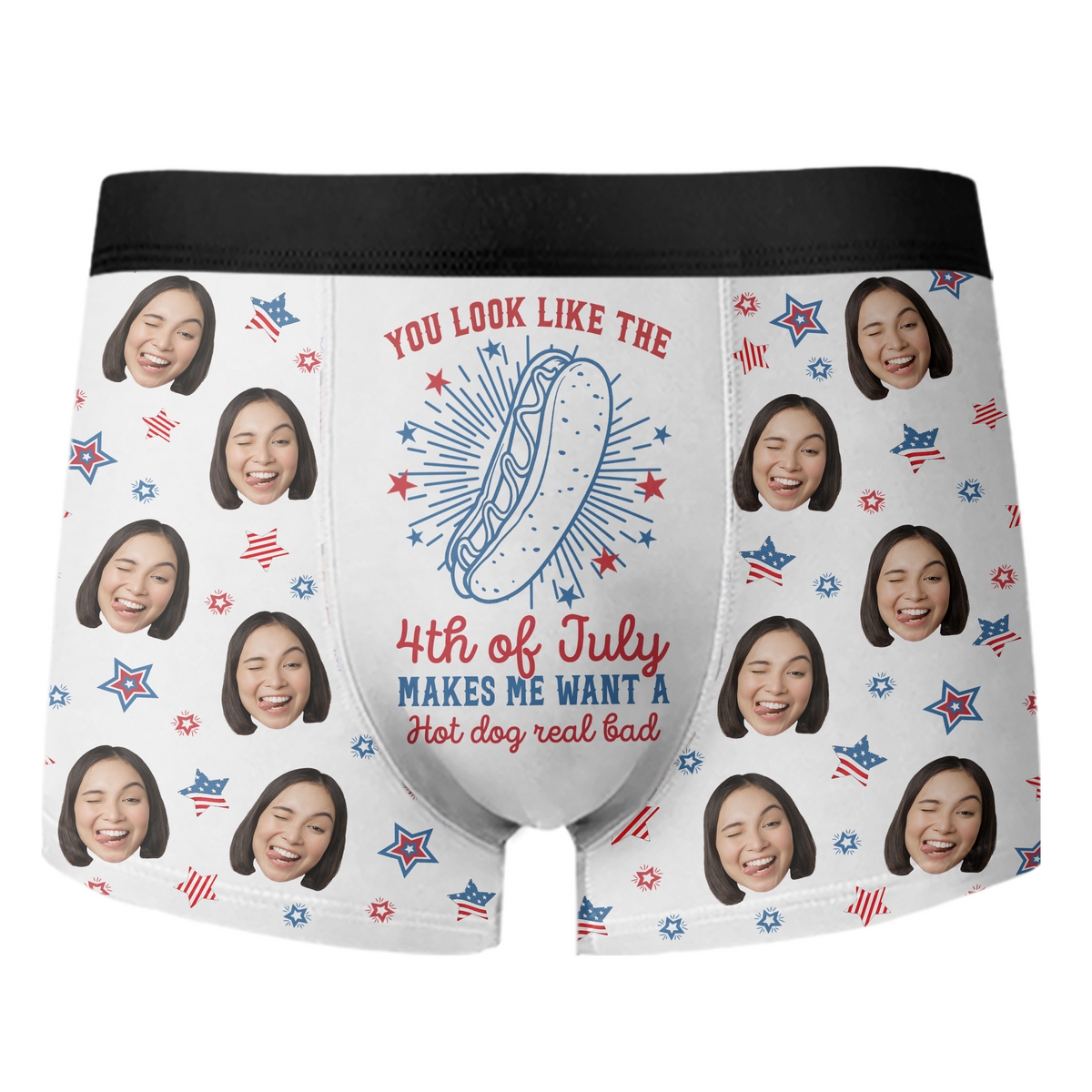 Custom Photo You Look Like The Hot Dog Funny Gift For Boyfriend Boxer TH10 894083