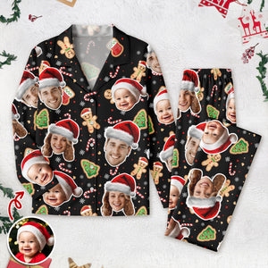 Custom Funny Family Face With Christmas Pattern Pajamas HA75 892792