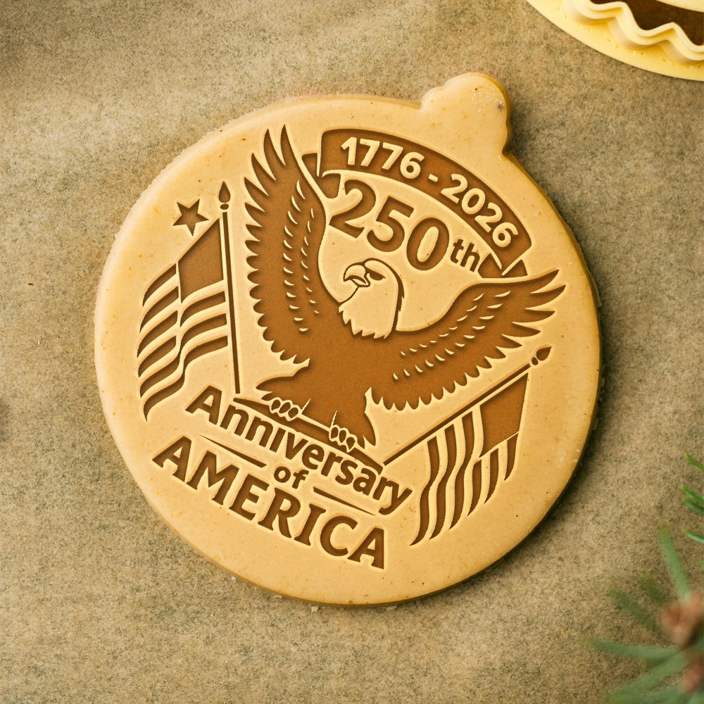 250 Years Of America Eagle & Flag Cookie Stamp HO82 900670