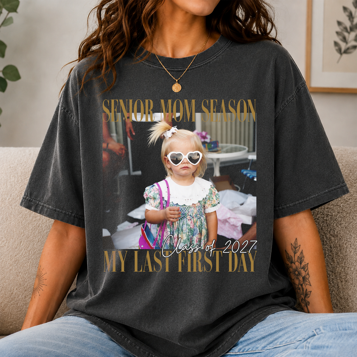 Custom Photo Senior Dad, Mom Season My Last First Day Comfort Shirt LM32 669663