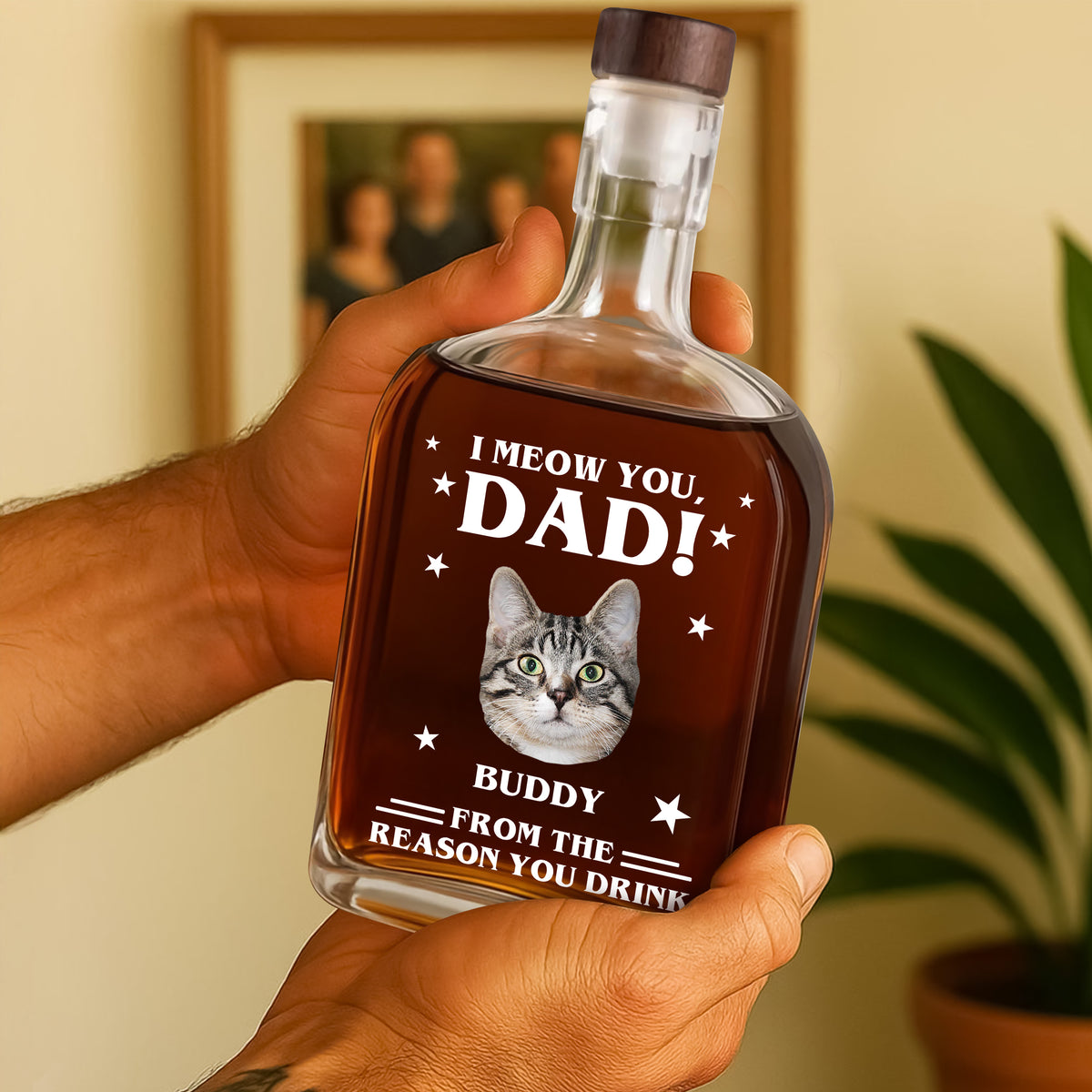 Custom Photo We Meow You - Cat Personalized Custom Whiskey Bottle - Father's Day, Gift For Dad, Pet Owners, Pet Lovers HO82 894078