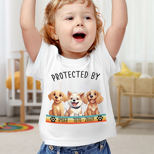 Personalized Portrait Protected By Cute Dog Baby Onesie Baby Shirt LM32 893271