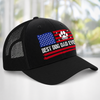 Personalized Best Dog Dad, Dog Mom Ever America Flag Trucker Hat For Dog Lover TH10 170269