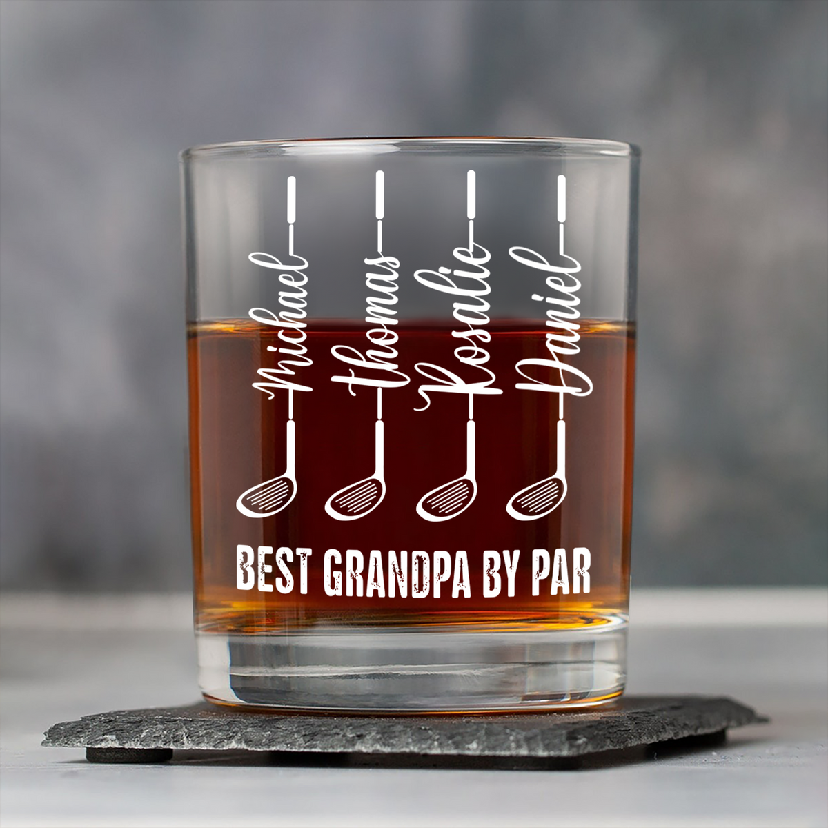 Personalized Best Dad by Par Whiskey Glass Gift For Father's Day HA75 921268