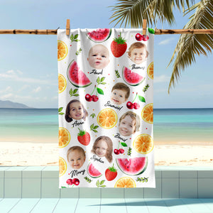 Custom Cute Face Watercolor Tropical Summery Beach Towels LM32 893449