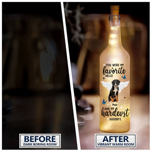 Custom Photo You Were My Favorite Hello and My Hardest Goodbye Bottle Lamp CH07 895720