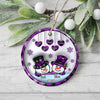 Dad Mom Snowman Christmas 3D Inflated Effect Ceramic Ornament Personalized Gift For Family HO82 894722