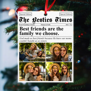 Custom Photo Friendship Gifts Newspaper Besties Acrylic Ornament HO82 N304 893320