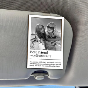Custom Best Friend Photo 2 Layered Car Visor Clip Gift For Bestie LM32 895503