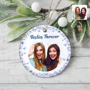 God Says You Are Personalized Besties Chinoiserie Toile De Jouy Style Ceramic Ornament CH07 899244