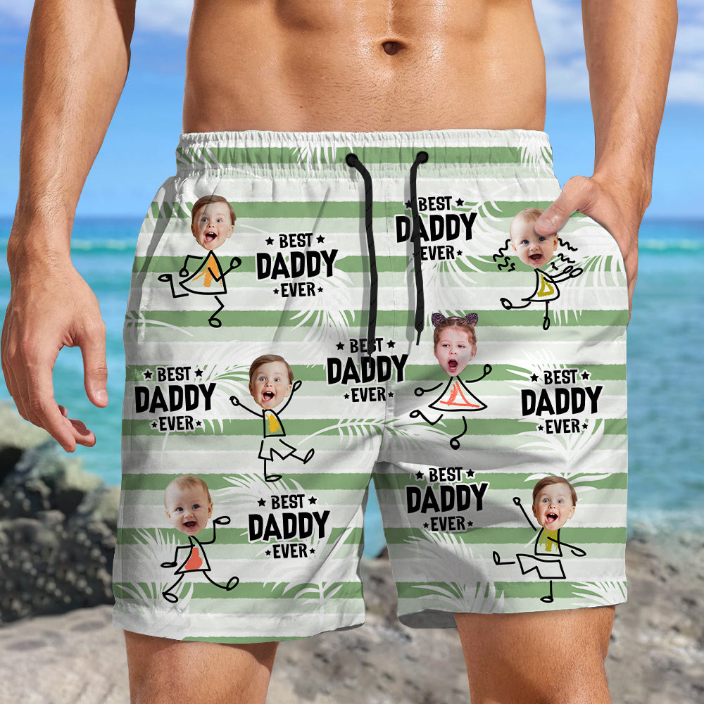 Custom Photo Best Dad Grandpa Ever Beach Short LM32 893627