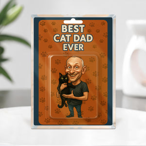 Custom Photo Best Cat Dad Action Figure Acrylic Block Father's Day Gift For Cat Dad HA75 892366