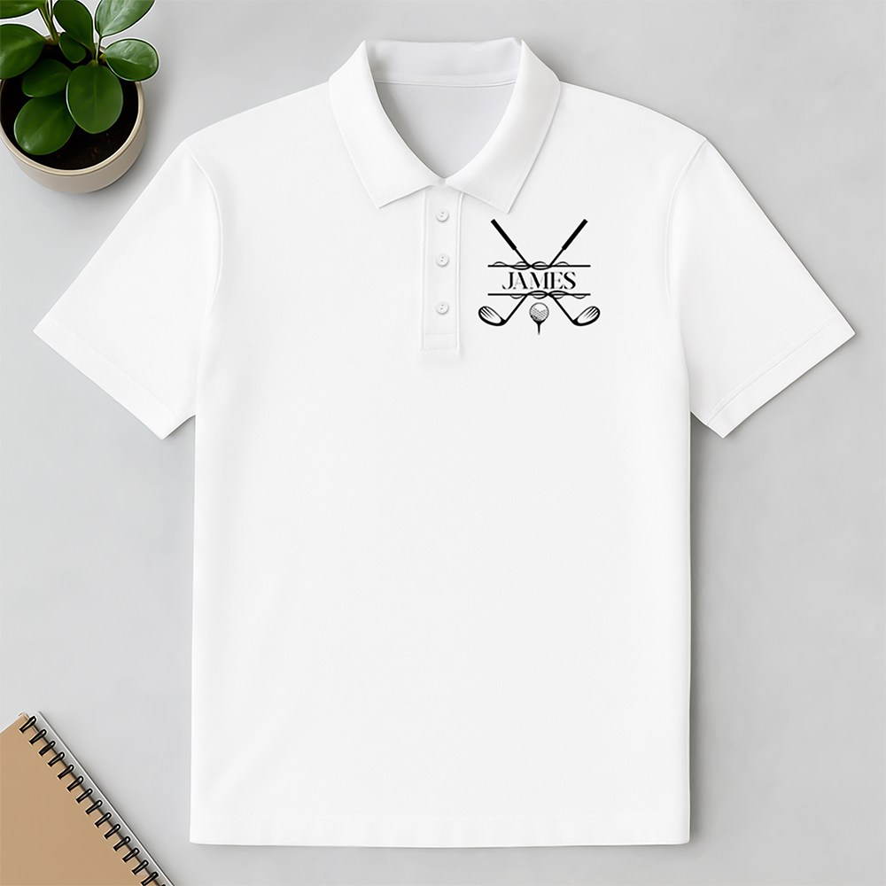 Custom Name With Golf Icon On Polo Shirt For Golfer TH10 898085