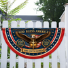 Personalized God Bless America 250 Years Of Freedom Non-Pleated Fan Flag LM32 669289