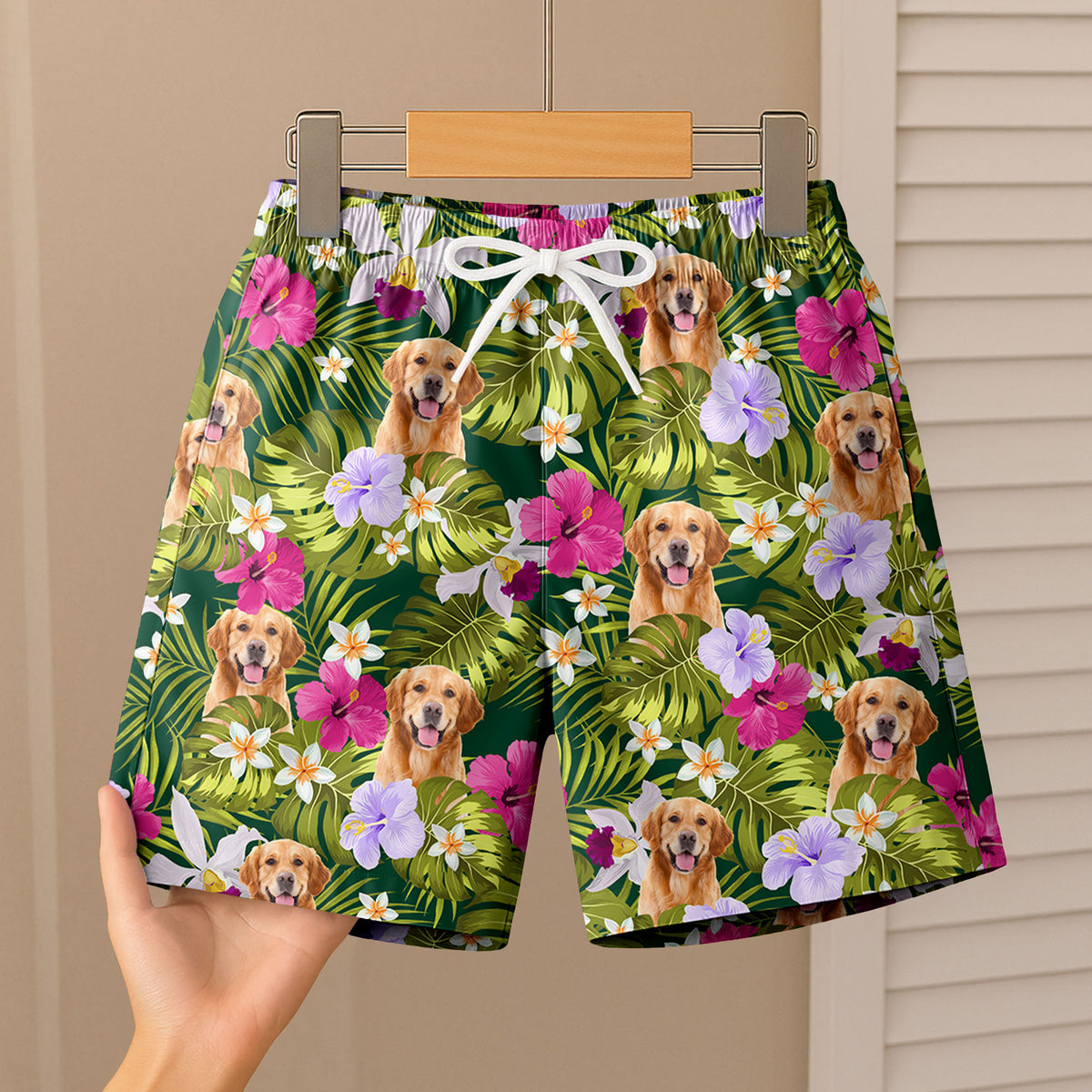 Custom Dog Photo Tropical Style Beach Short For Kid TH10 894105