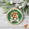Custom Dog Photo Mosaic Style For Christmas Ceramic Ornament TH10 894805