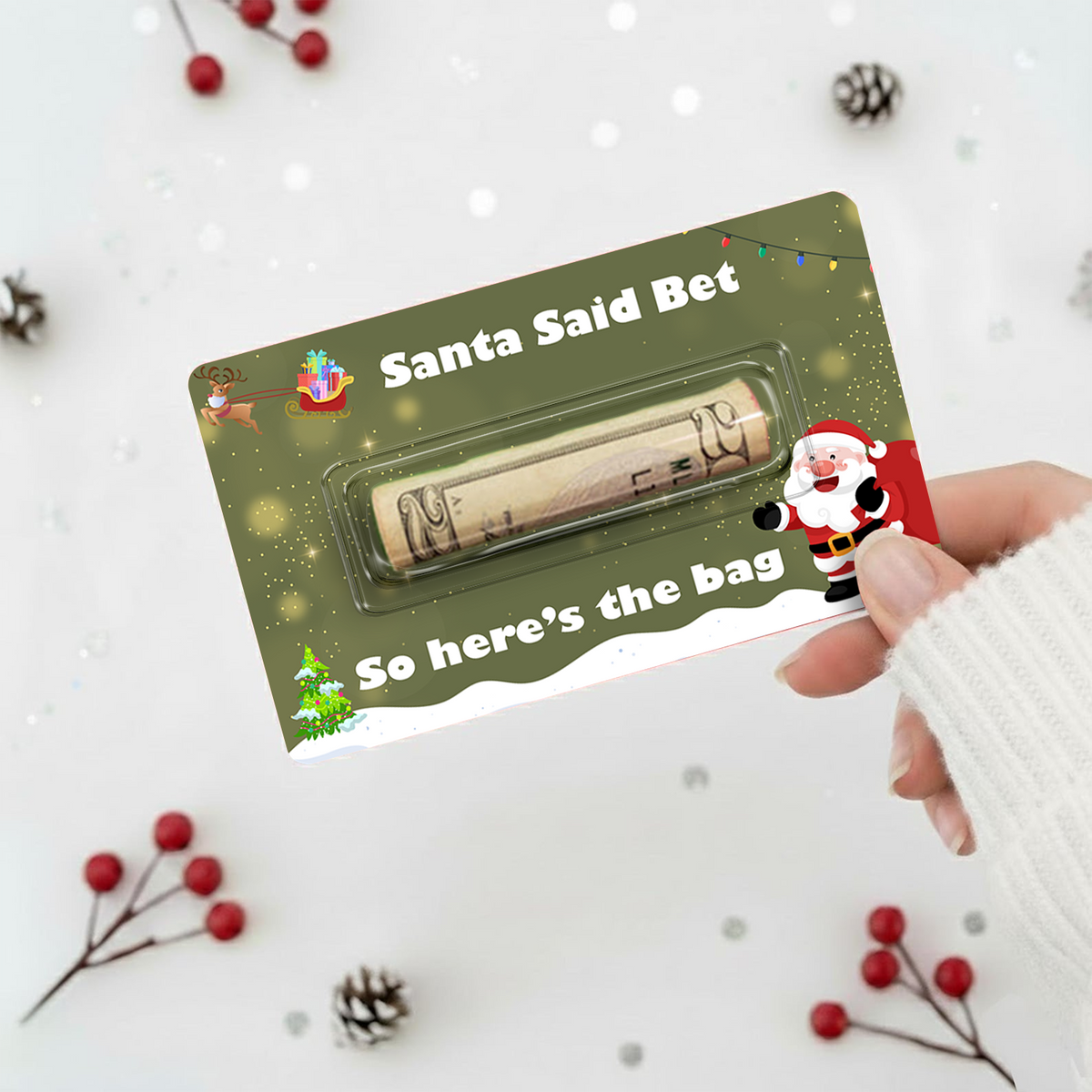 Personalized Christmas Money Holder Card Funny Stocking Stuffer CH07 895606