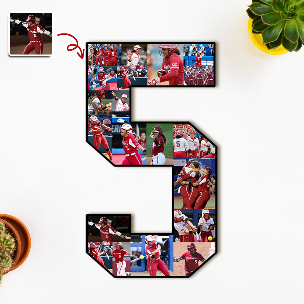 The Photo Collage And Wood Frame For Seniors And Birthdays For Softball Lover TH10 896515
