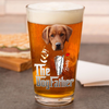 Custom Photo The Dogfather Gentlemen Print Beer Glass Personalized Gift For Dog Dad HO82 893864
