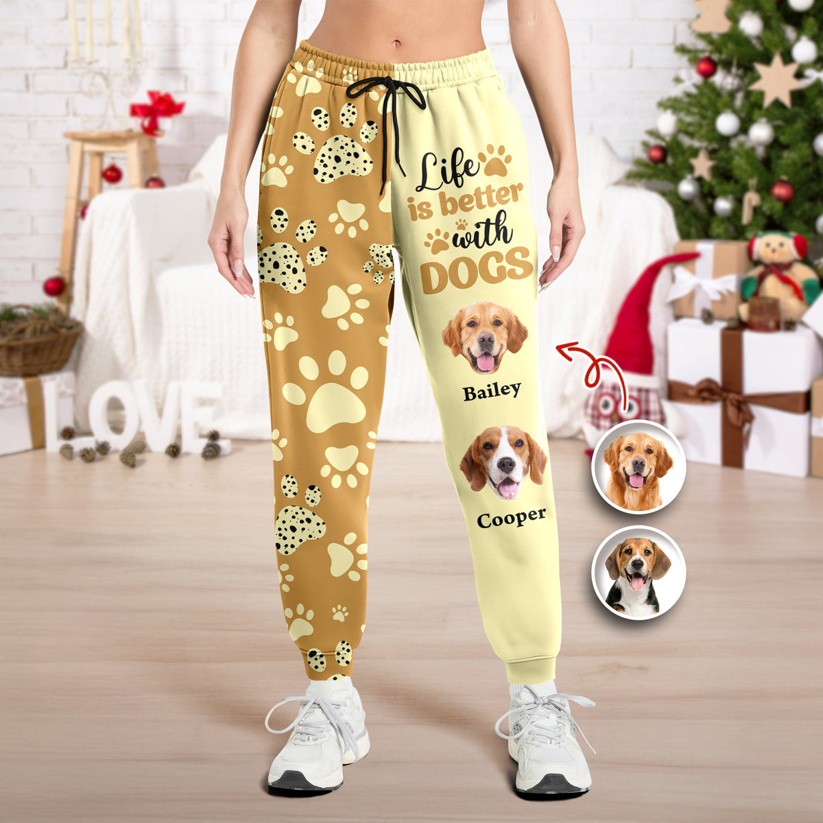 Custom Photo Life Is Better With Dogs Sweatpants For Dog Lover TH10 894299