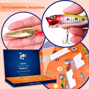 Christmas Countdown - 24 Days Fishing Advent Calendar Gift For Fishing Lovers HO82 900528