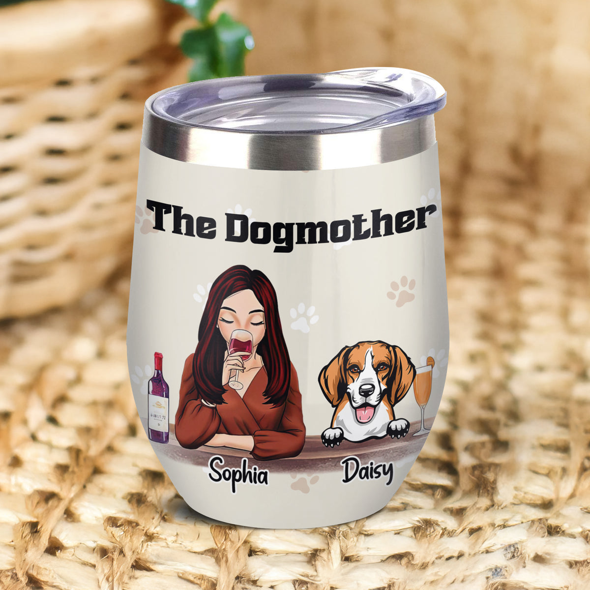 The Dogmother For Dog Lover Wine Tumbler TH10 892809