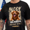 Custom Dog Cat Photo This Human Belong To Us Dark Shirt HO82 902706