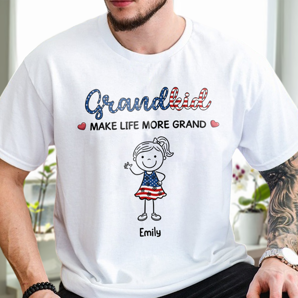 Personalized Grandkids Make Life More Grand White Shirt HA75 920390