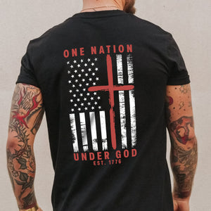 One Nation Under God Est 1776 Backside Shirt LM32 895453