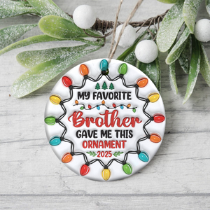 Custom 3D Inflated Effect Printed Ceramic Ornament Christmas Gift for Jobs & Family TH10 894837