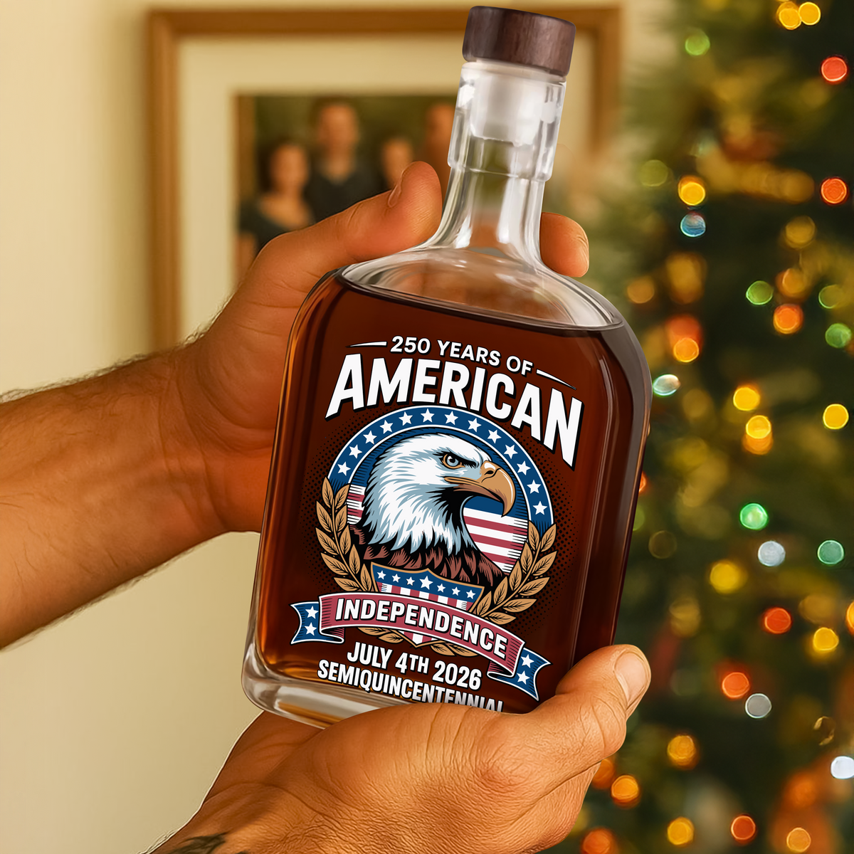 American 250 Years Independence Eagle - July 4th 2026 Whiskey Bottle LM32 895251