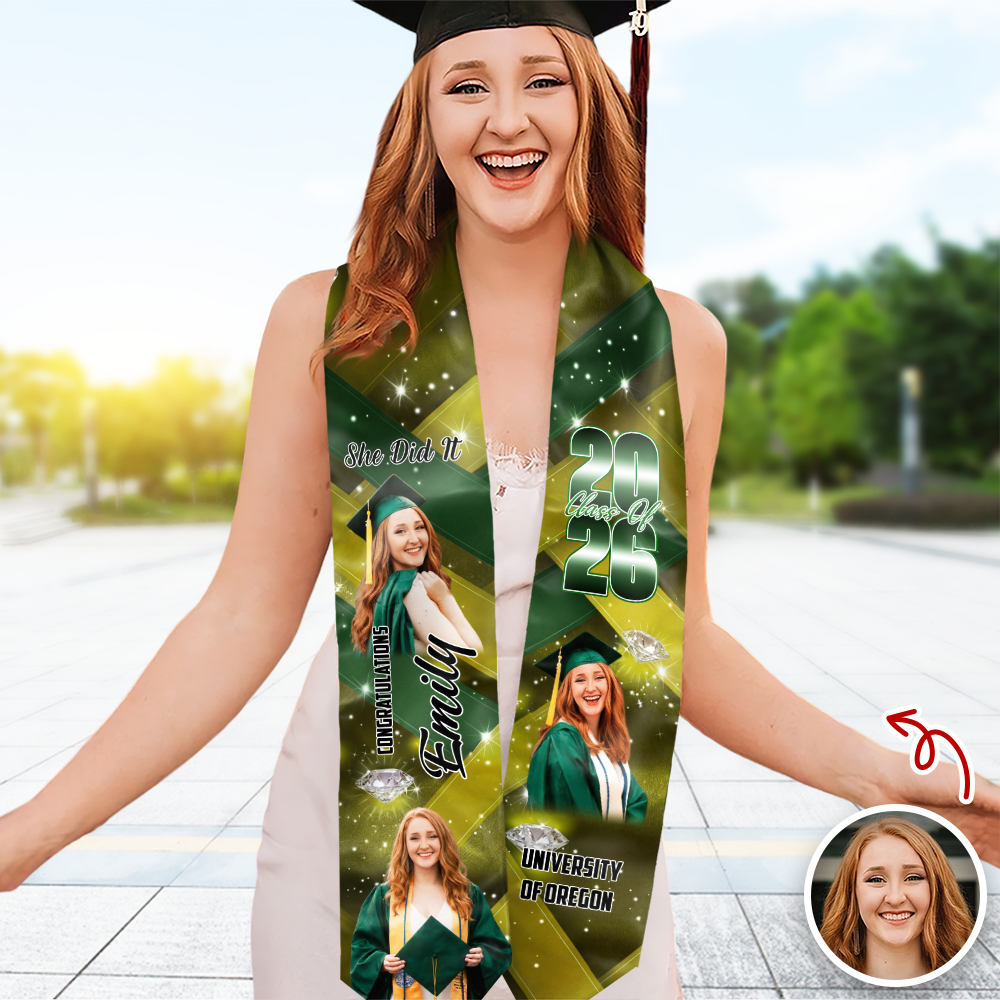 Custom Photo Class of 2026 Graduation Celebration Stole TH10 898365