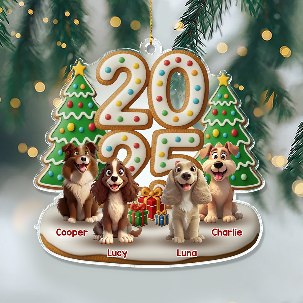 Custom Acrylic Ornament - Personalized Christmas Gifts For Dog Lovers HO82 900458
