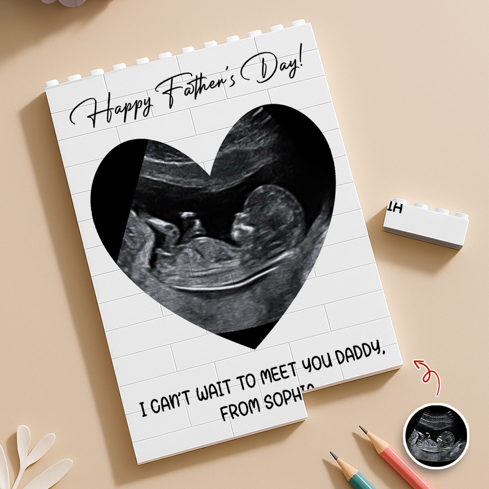 Custom Photo Happy Father's Day Building Brick Block Gift For Dad CH07 911628